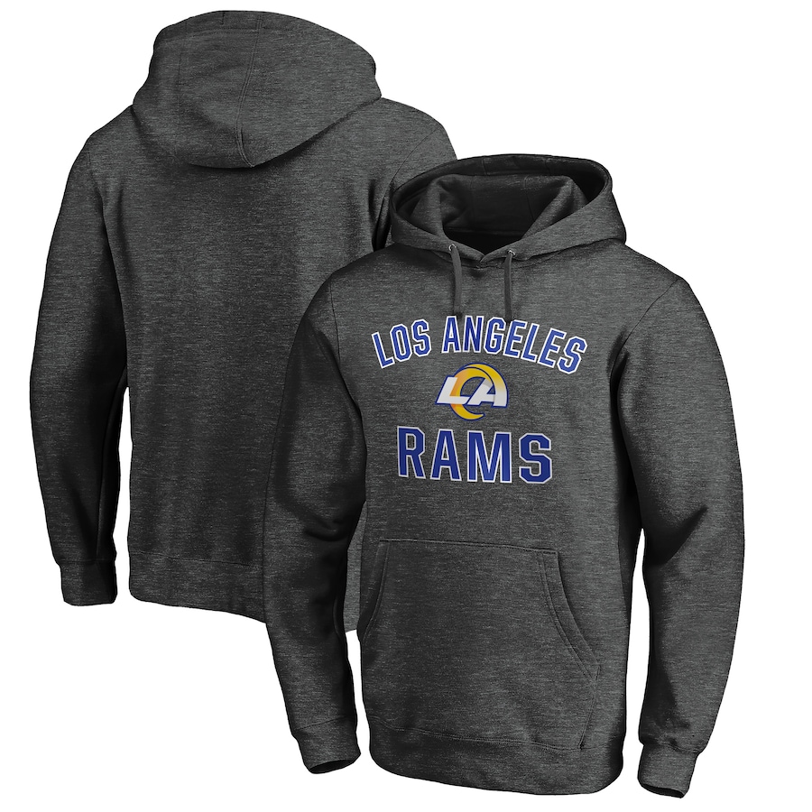 Fanatics Branded Los Angeles Rams Heathered Gray Victory Arch Pullover Hoodie