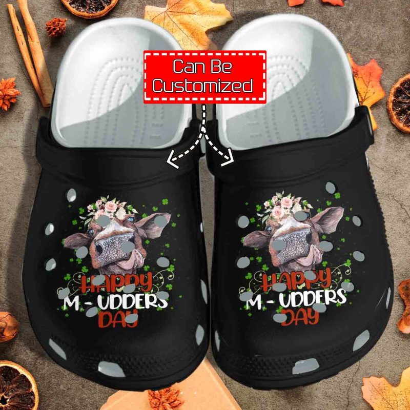 Cow Funny Happy Mudders Day clog Shoes Custom