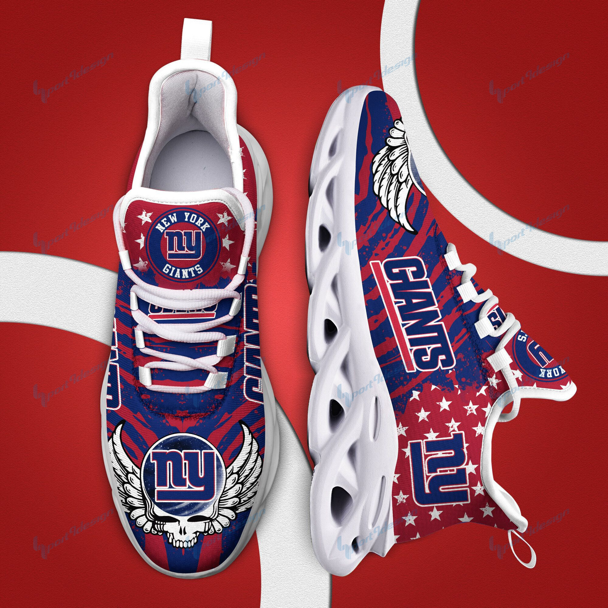 New York Giants Yezy Running Sneakers Bb756