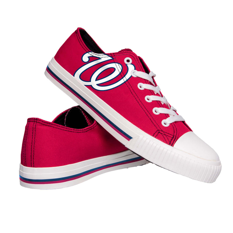 Washington Nationals MLB Mens Low Top Big Logo Canvas Shoes