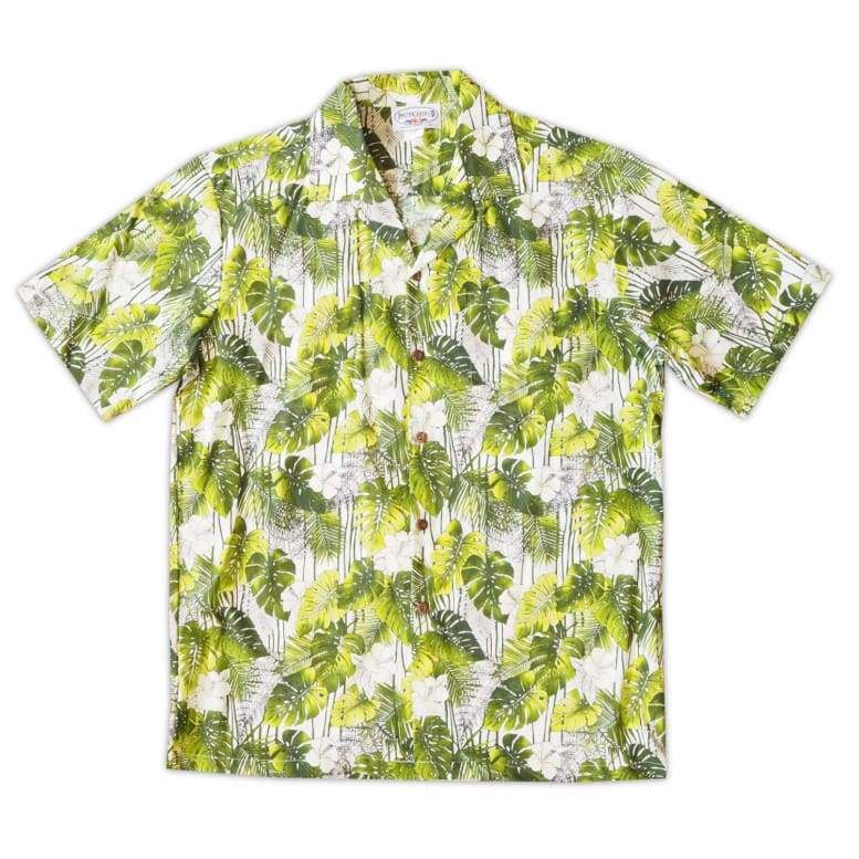 Monstera Green Hawaii Cotton Shirt Ha48064