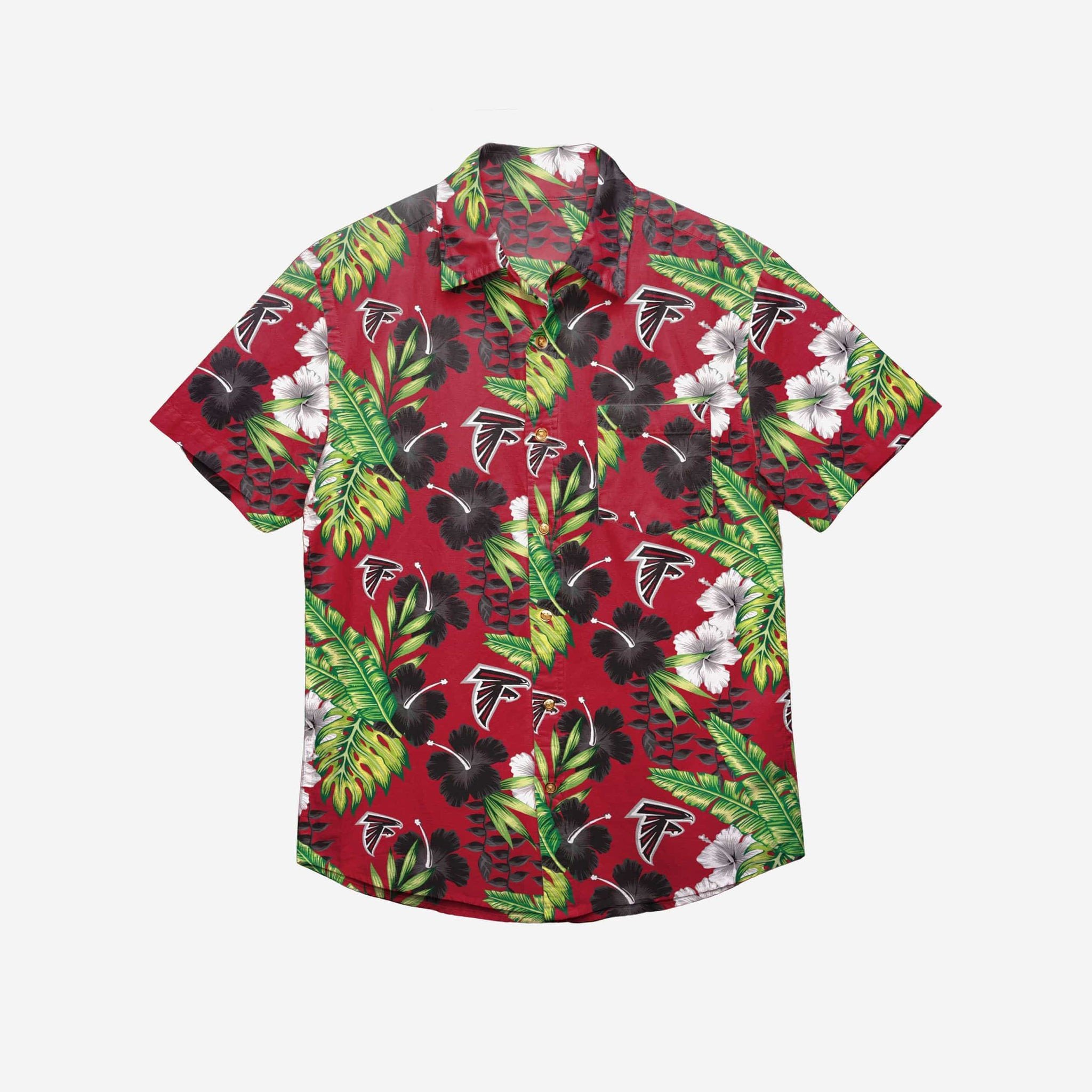 Atlanta Falcons Floral Button Up Hawaii Shirt Ha96024