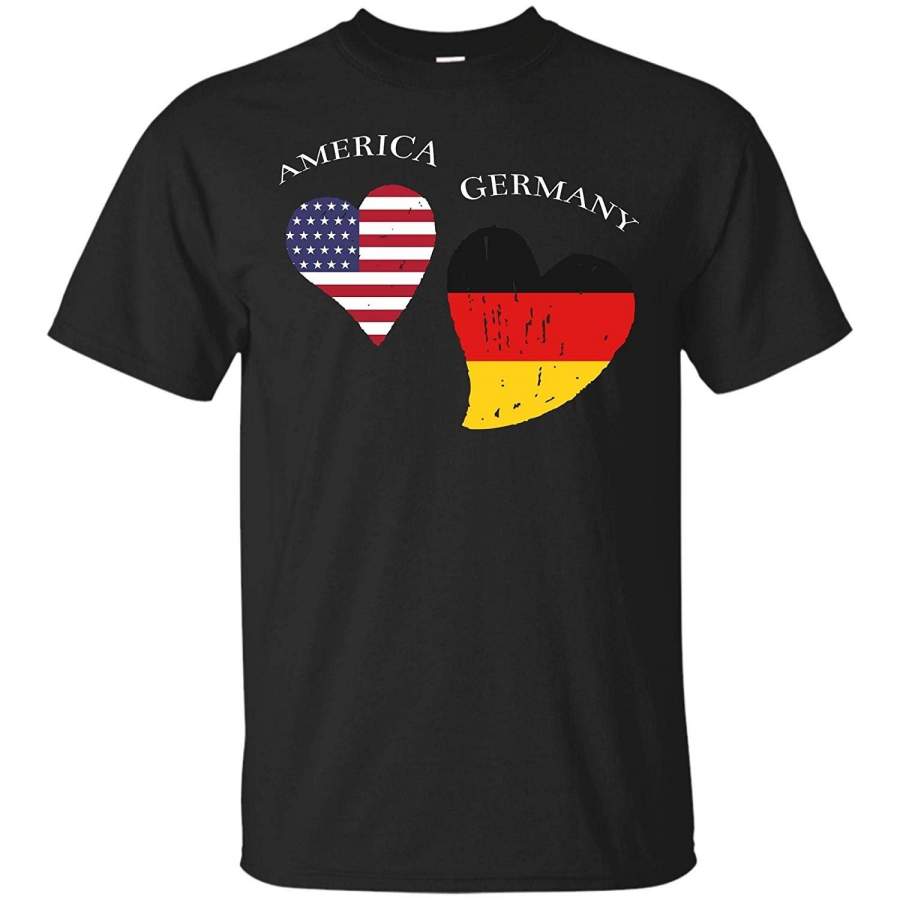 Germany American Flag T-Shirt Vintage Tee Gift For Men