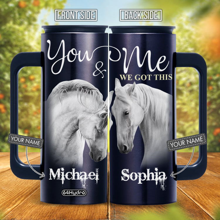 Personalized Horse Couple Kd2 Abab1005002Z 12Oz Stainless Steel Insulated Tumbler