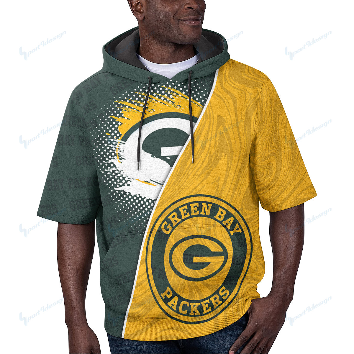 Green Bay Packers Short Sleeve Hoodie Bg26