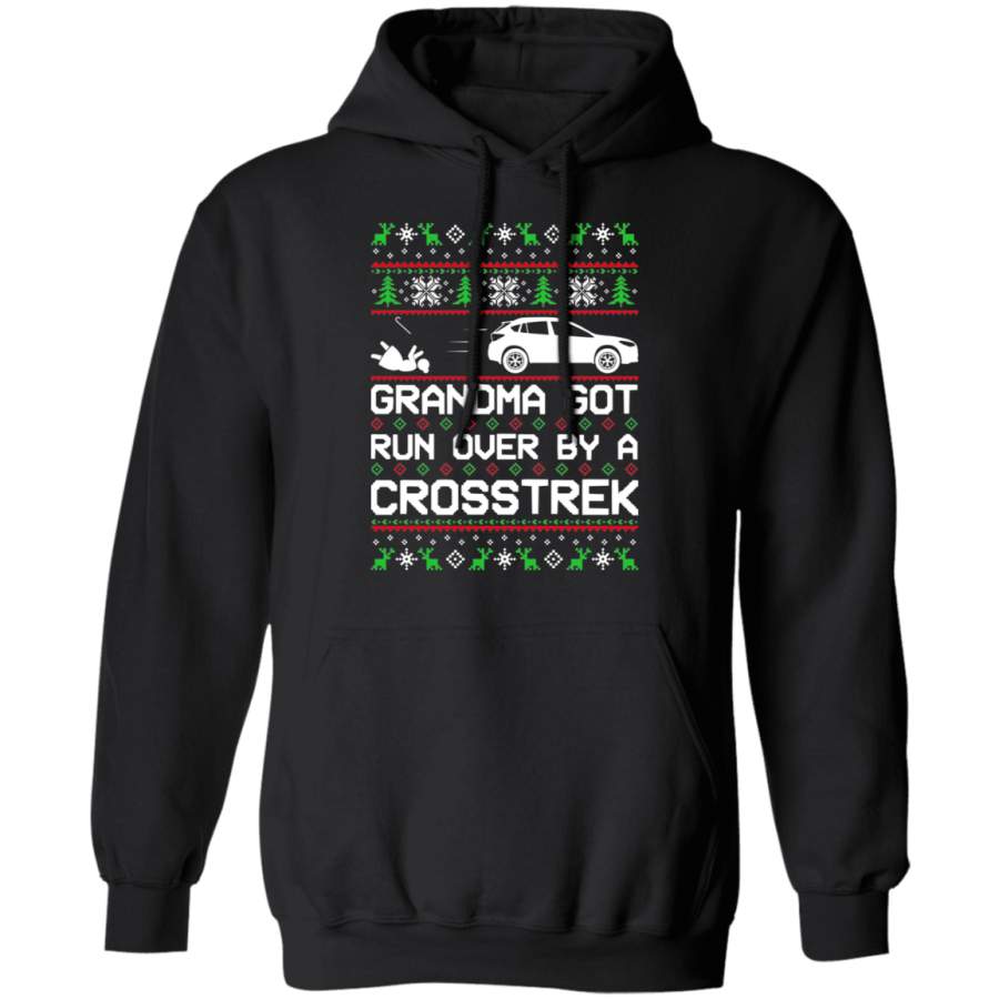 Crosstrek Ugly Christmas Grandma Got Run Over Pullover Hoodie