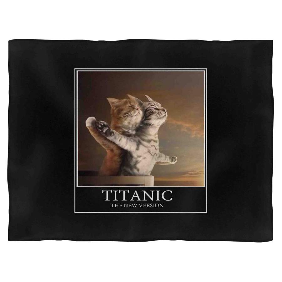 Titanic Funny Cats Parody Cat Lover Blanket