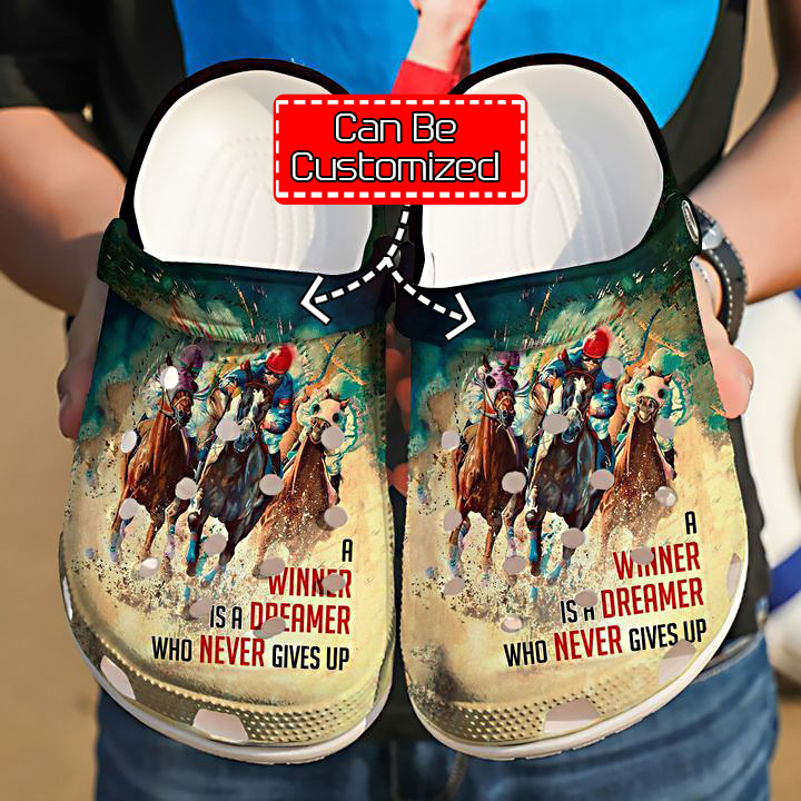 Racing Crocs – Barrel Racing Never Give Up Clog Shoes For Men And Women