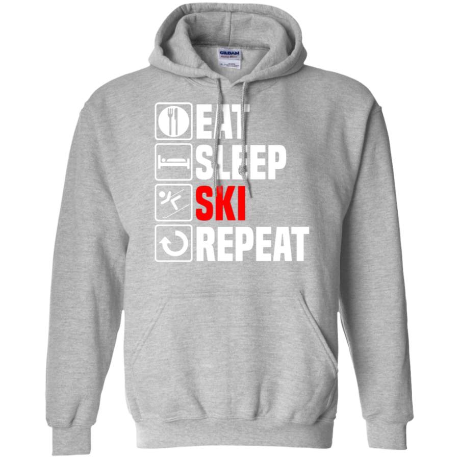 AGR Eat-Sleep-Ski Gildan Pullover Hoodie