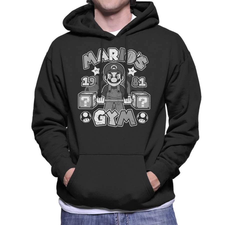 Super Marios Gym Men’s Hooded Sweatshirt