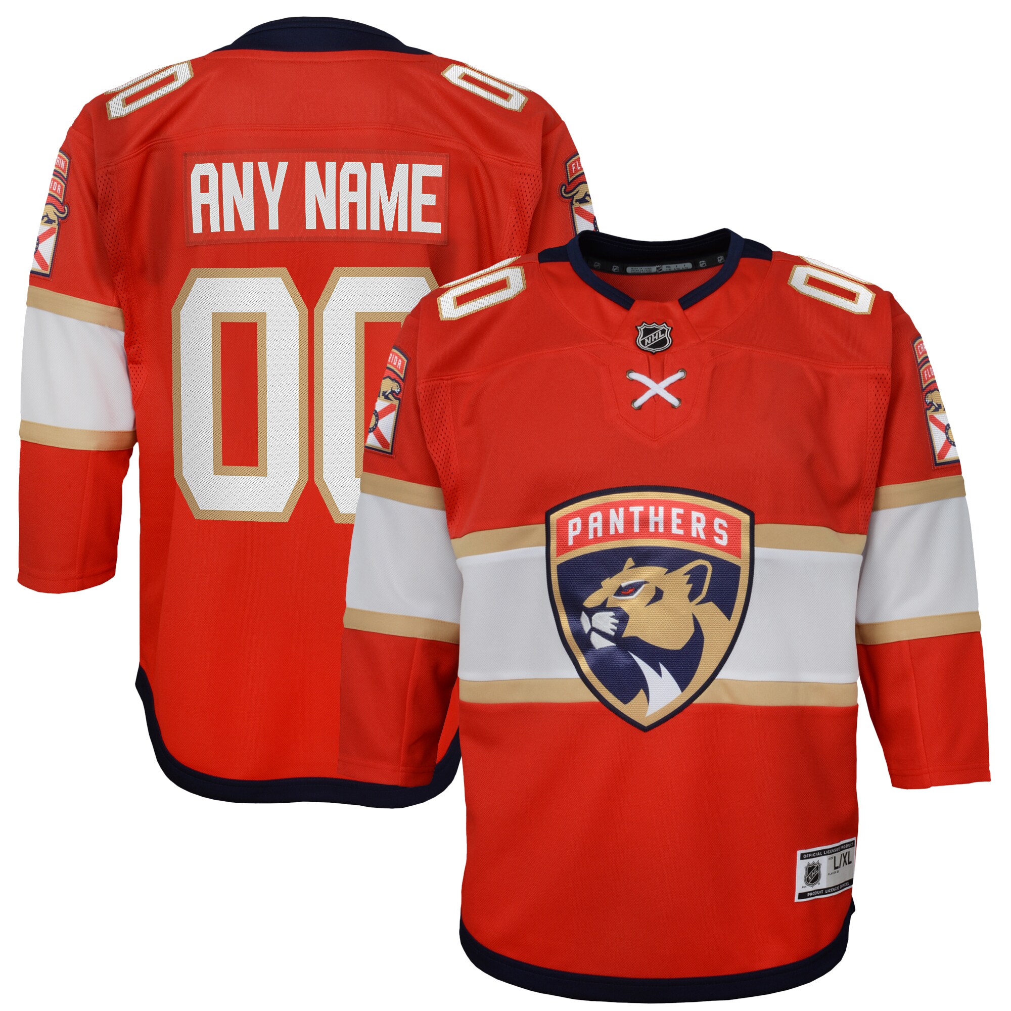 Youth Florida Panthers Red Home Premier Custom Jersey