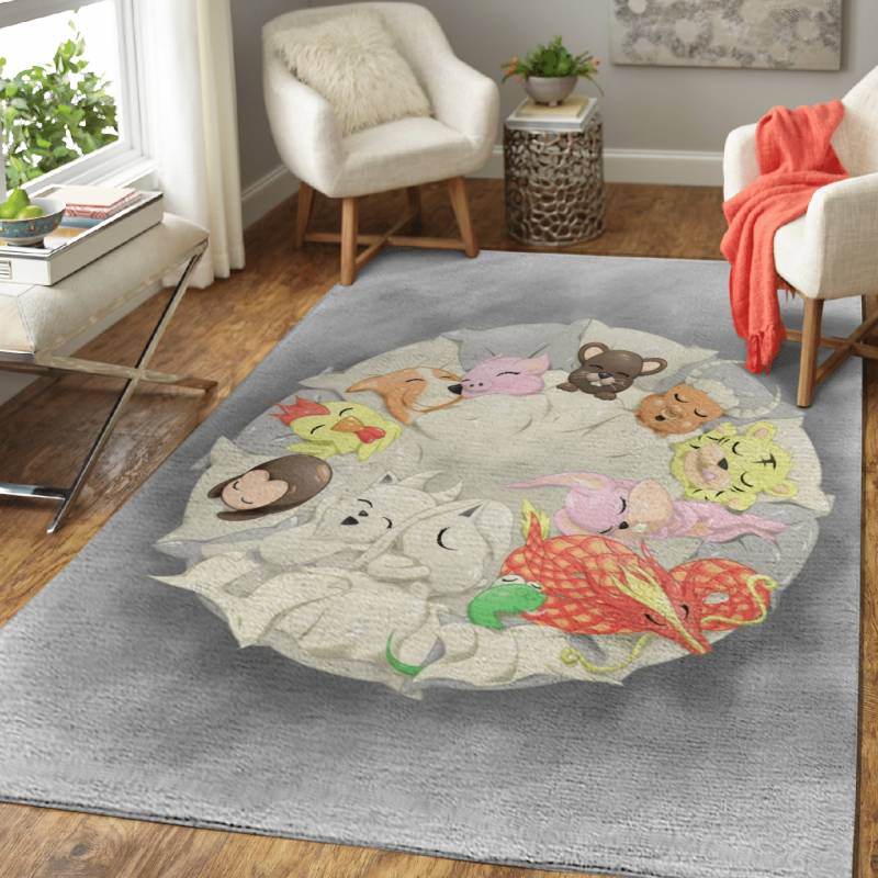 The 12 Chinese Zodiac – Animals Area Rug Carpet