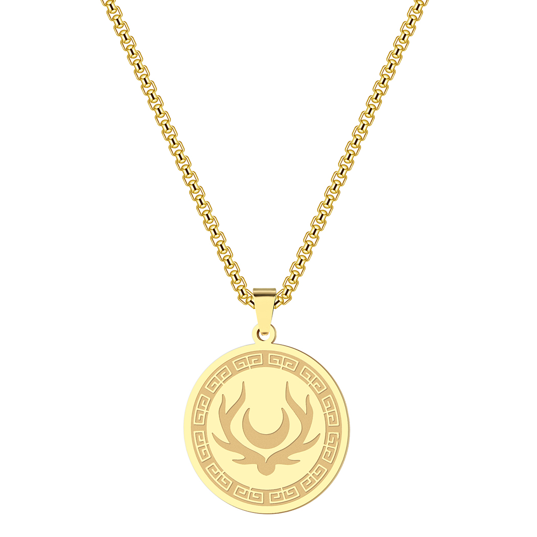 CHENGXUN Symbol of Artemis Necklace Women Men Artemis Amulet Charm Moon Symbol Myth Goddess of the Hunt Pendant Chain Jewelry alx