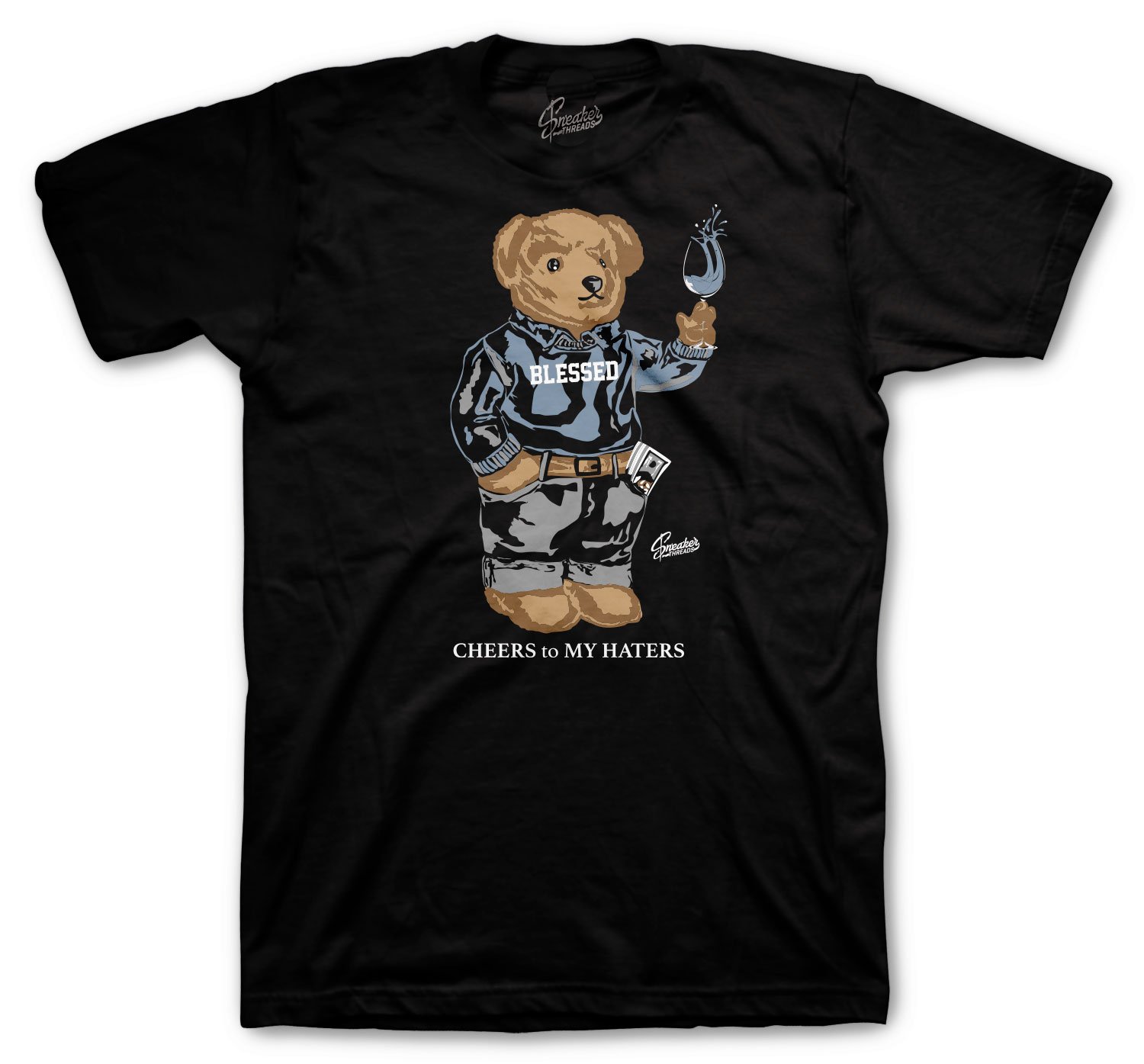 Yeezy 350 Ash Blue Cheers Bear Shirt