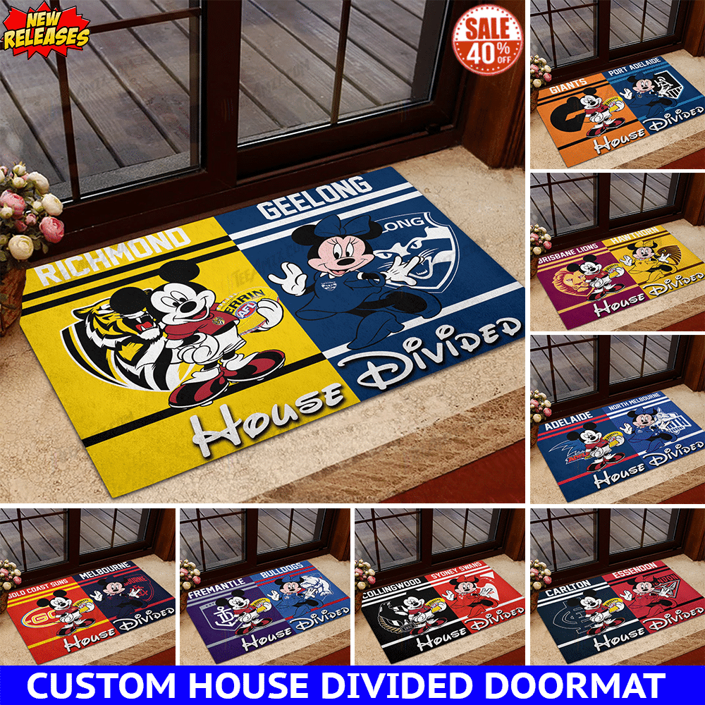 AFL House Divided | Mickey & Minnie | Custom Doormat