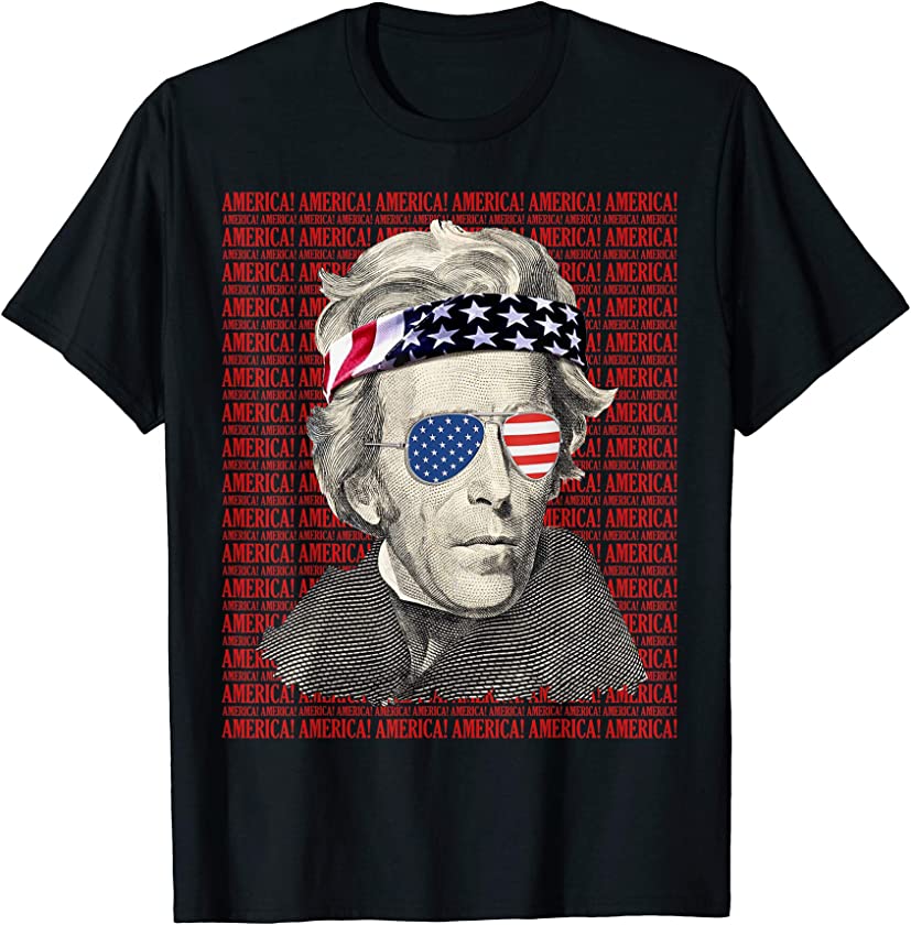 Andrew Jackson America! Patriotic USA Vintage 4th of July T-Shirt