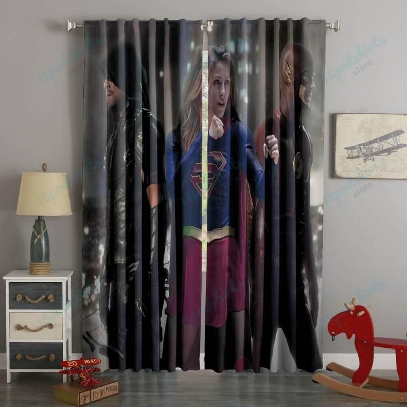 3D Printed Flash Arrow Supergirl Style Custom Living Room Curtains