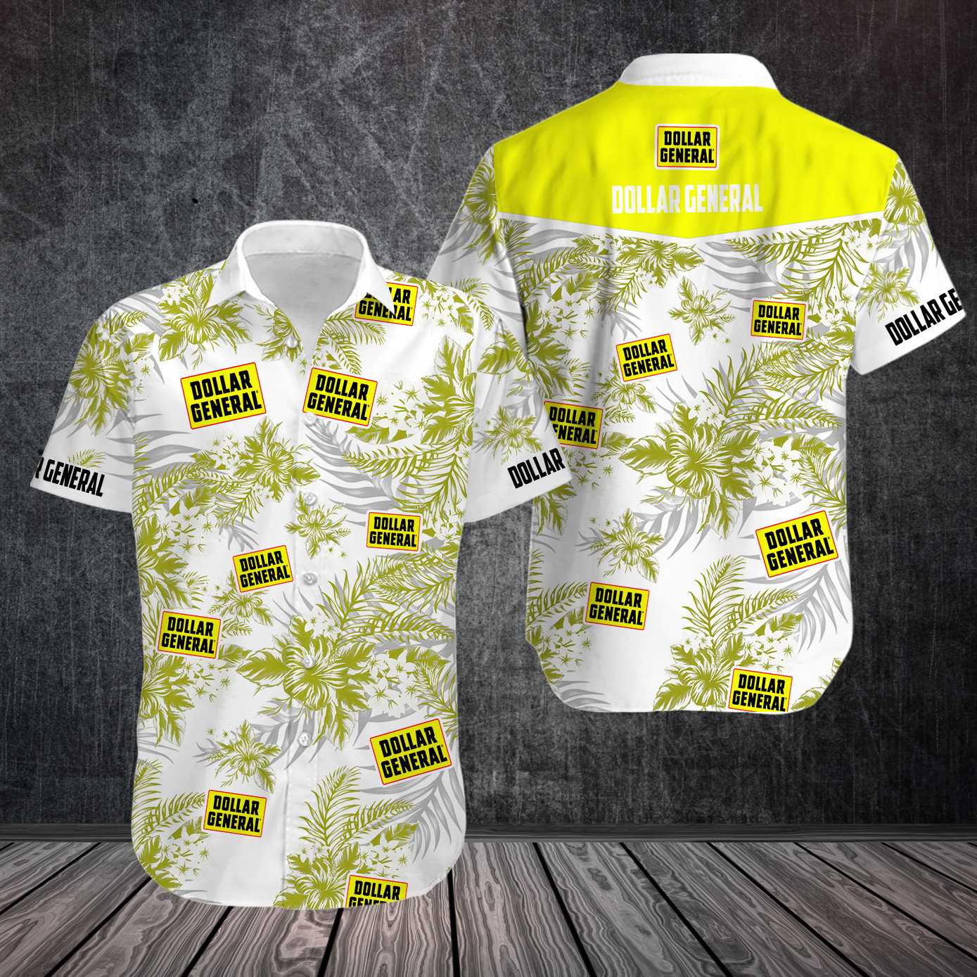 Dollar General Uniform Shirt Hawaiian Ha93586