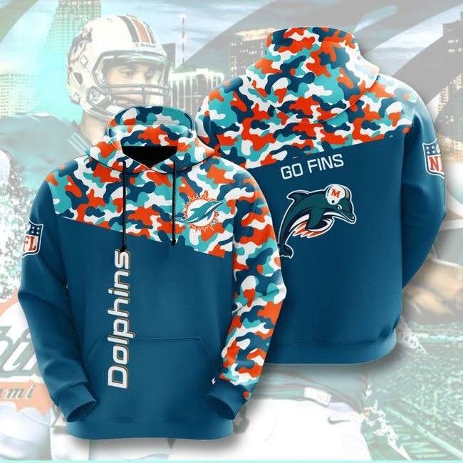 Miami Dolphins Football Camo 97 Unisex 3D Hoodie Gift For Fans