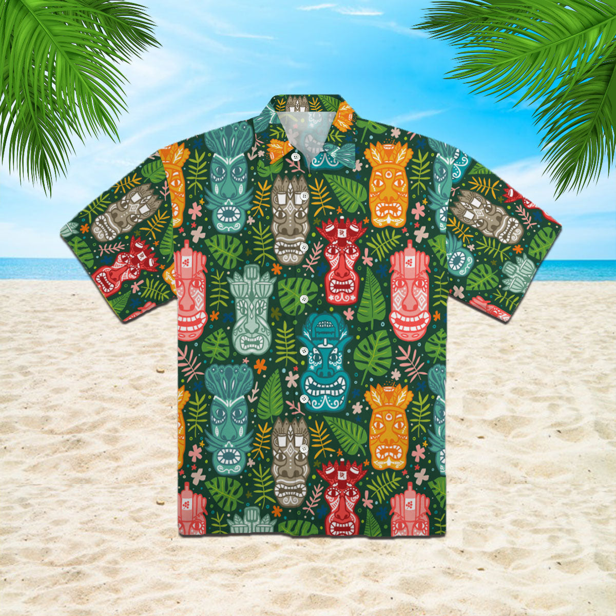 Oragontee Tiki Tropical Green Aloha Hawaii Shirt For Men Women Adult Ha61376