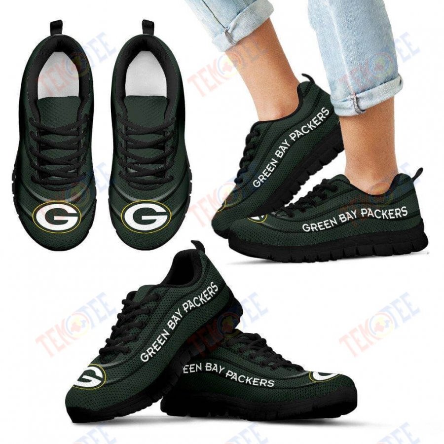 Mens Womens Green Bay Packers Sneakers Wave Red Floating Pattern Running Shoes For Men Women TDT566