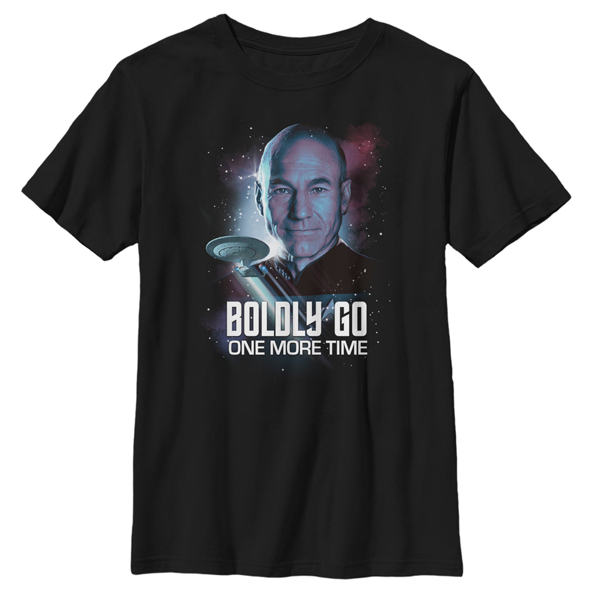 Boy’S Star Trek: The Next Generation Captain Picard Boldly Go One More Time T-Shirt