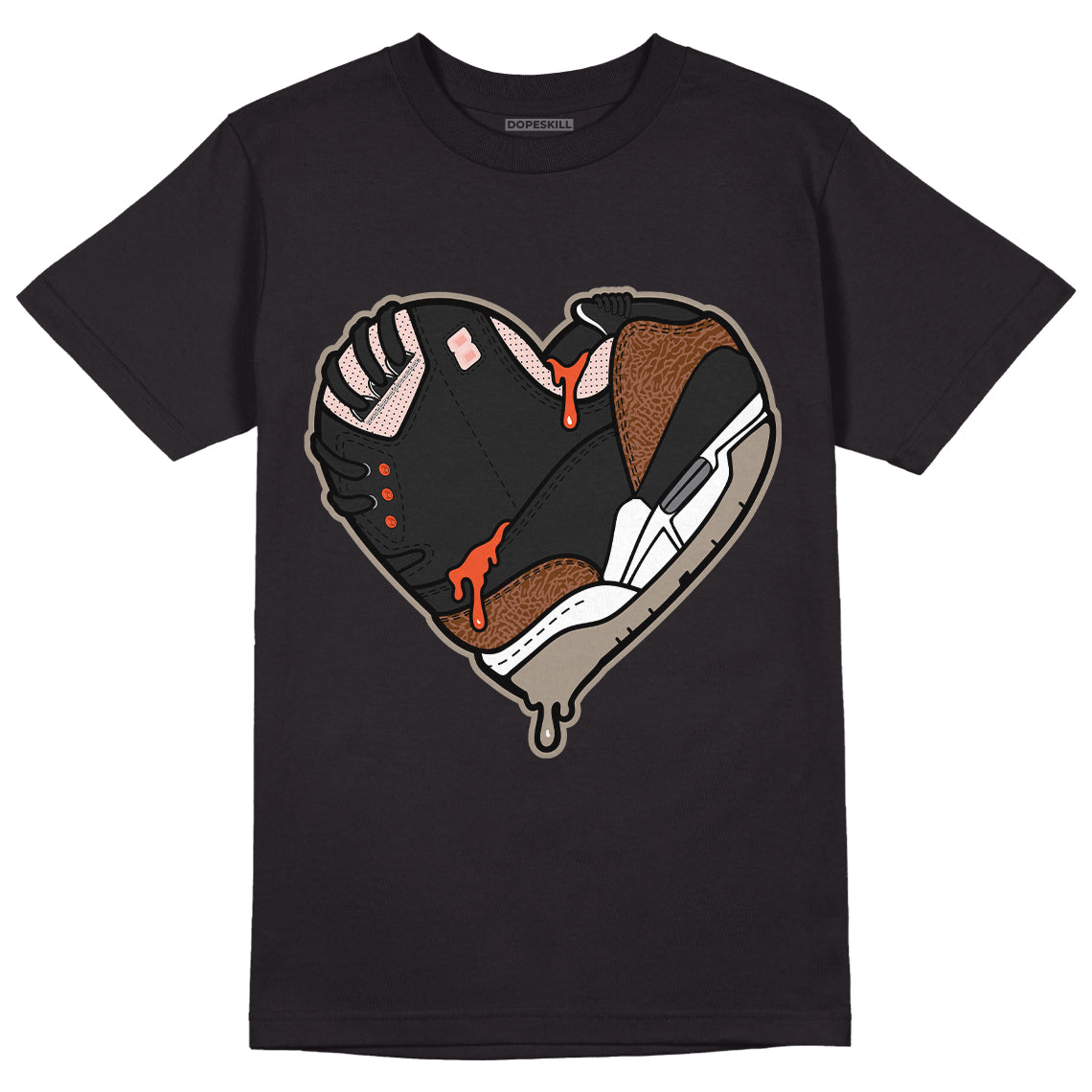 Jordan 3 “Desert Elephant” Dopeskill T-Shirt Heart Jordan 3 Graphic