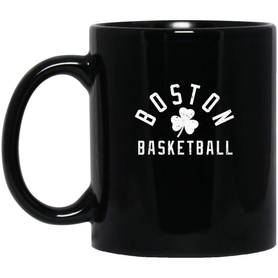 Boston Basketball Shamrock Massachusetts Vintage Distressed Mug