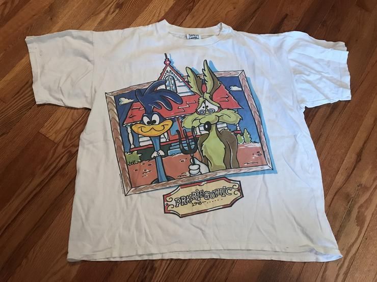 1993 Wile E Coyote And Roadrunner Prairie Gothic Vintage Shirt