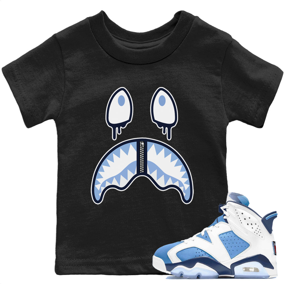 Shark Face T-Shirt – Air Jordan 6 Unc Baby & Youth