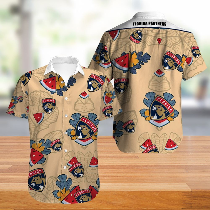 Florida Panthers Hawaii Shirt Leaf Button Up Ha66331