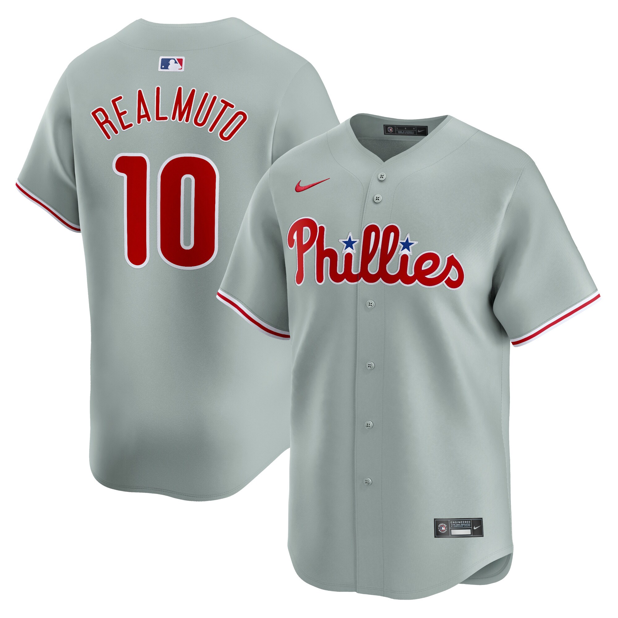 J.T. Realmuto Philadelphia Phillies Away Limited Player Jersey – Gray