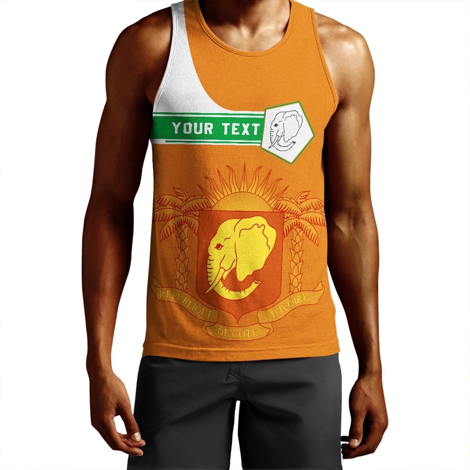 (Custom) African Tank Top – Ivory Coast Men’S Tank Top Pentagon Style