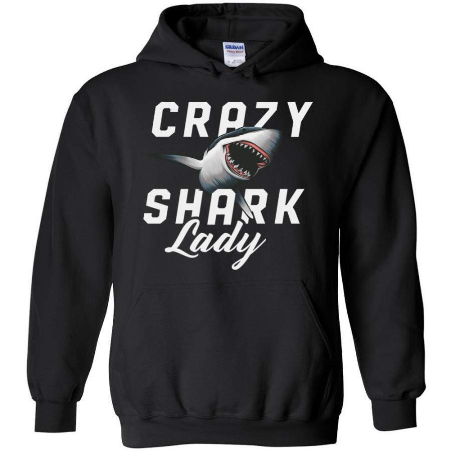 Crazy Shark Lady Hoodie