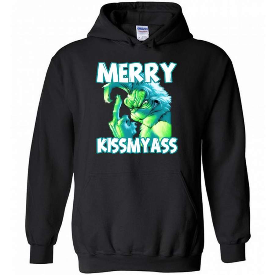 Merry Kissmyass, Christmas Gift – Gildan Heavy Blend Hoodie