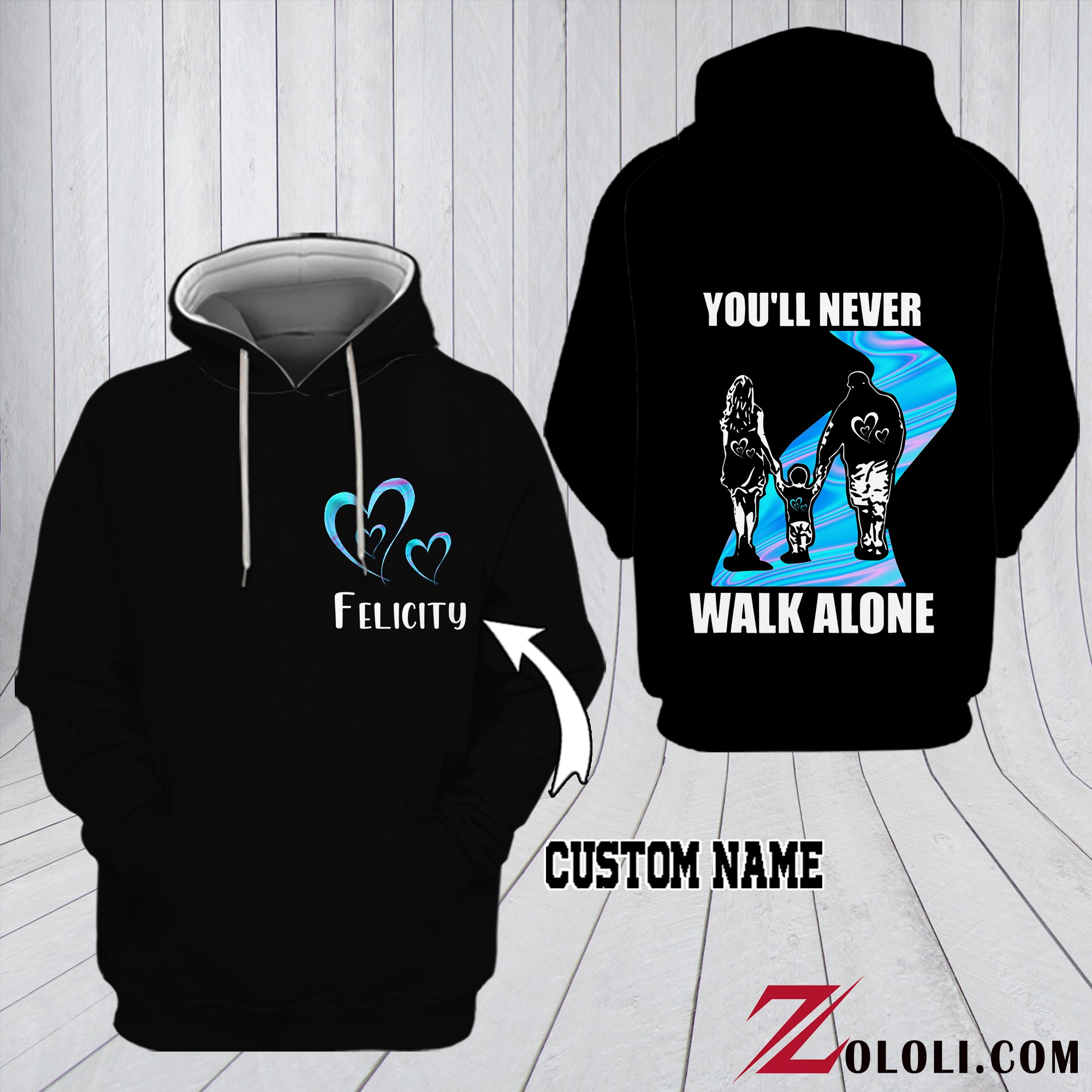 You’ll Never walk Alone Hoodie 3D custom TXX