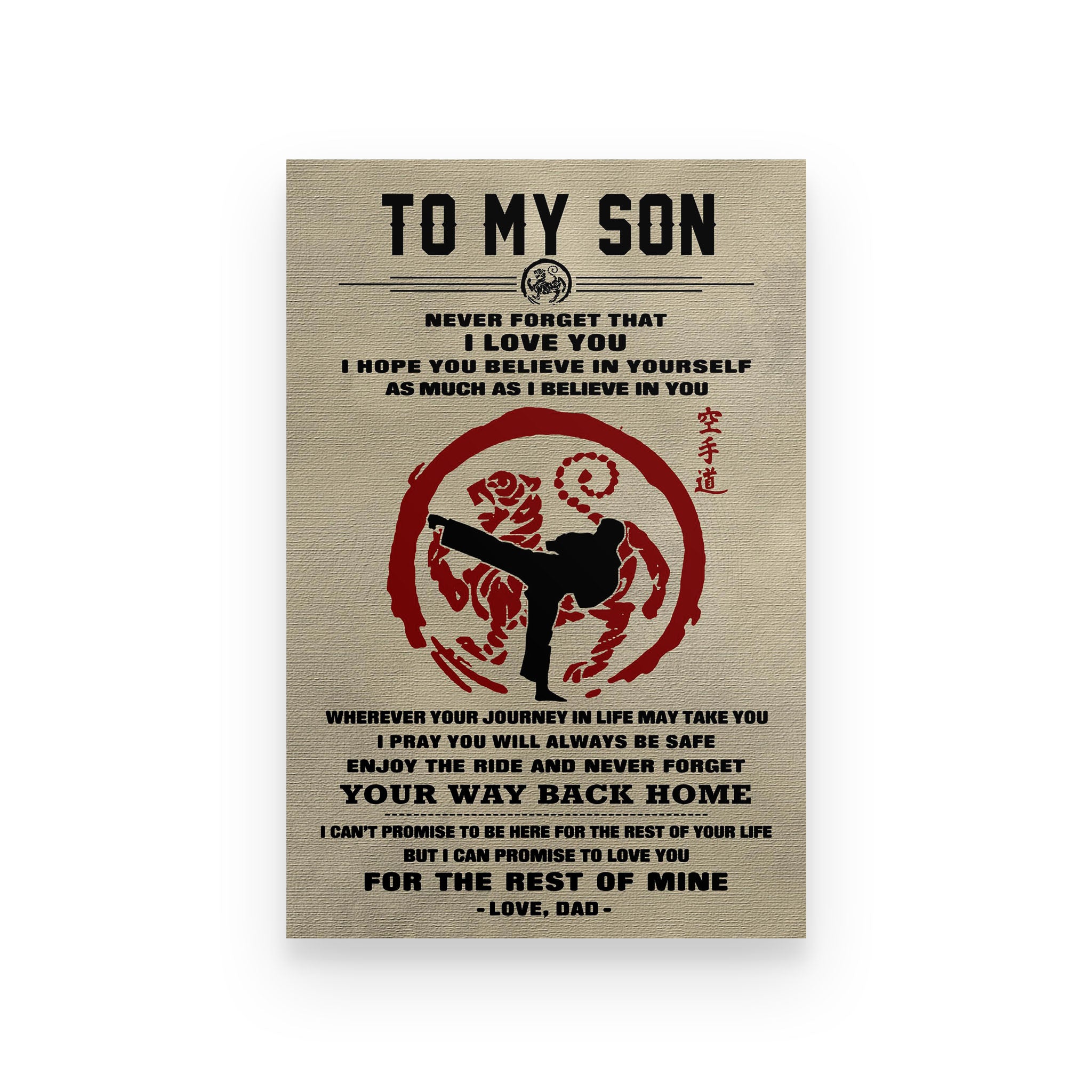 Aikido poster dad to son i hope you believe in yourself as much as i believe in you