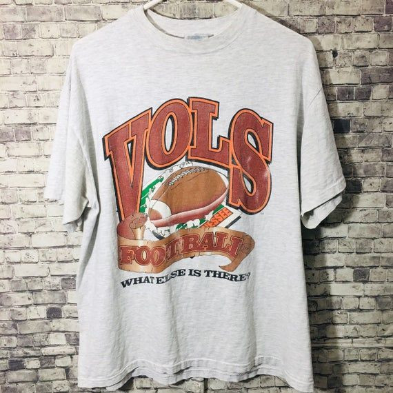 Vintage Tennessee Vols Volunteers Graphic Shirt 90S Heathered Gray Shirt