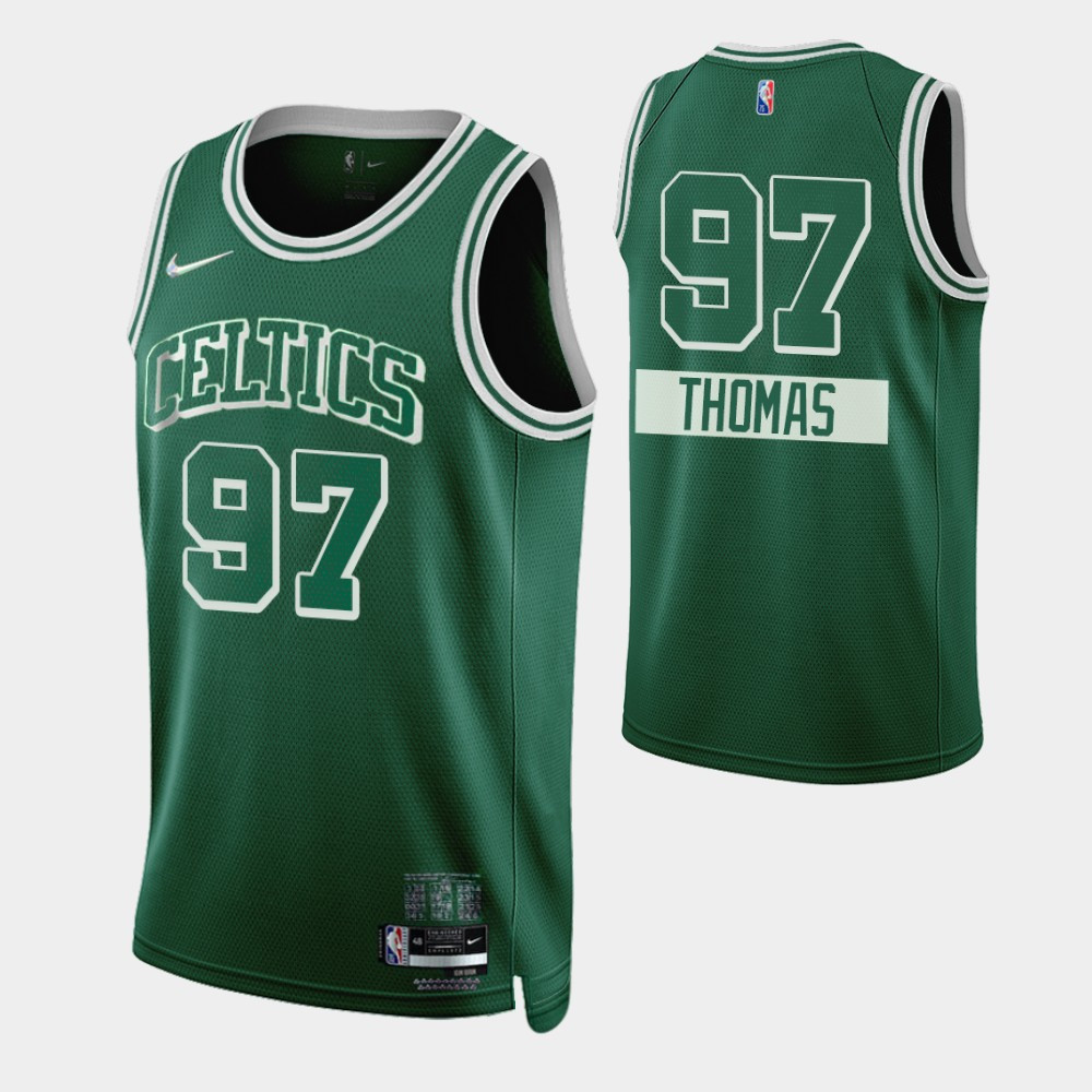 Boston Celtics Brodric Thomas 97 NBA 2021-22 City Brandedition Green Jersey Gift For Celtics Fans