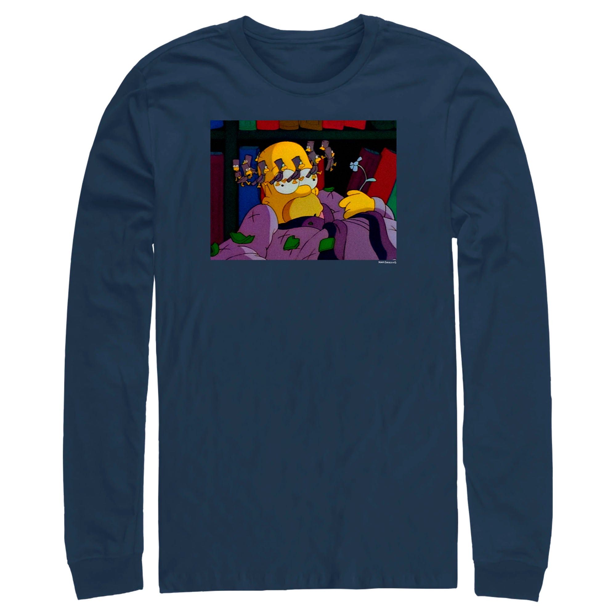 The Simpsons Men’S Homer Seeing Stars  Long Sleeve Shirt