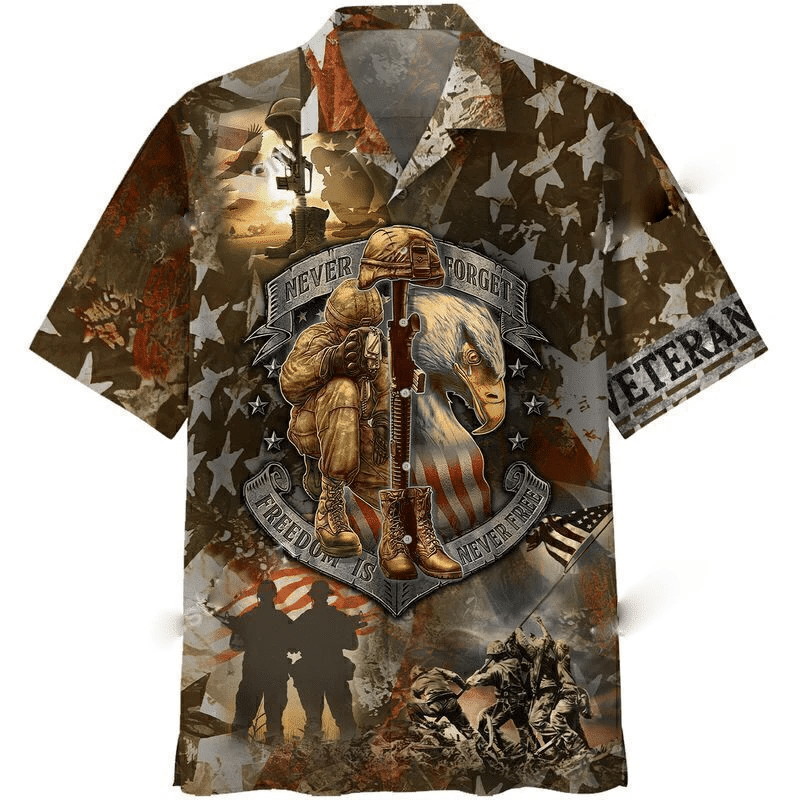 Us Veteran Never Forgot Freedom Hawaii Aloha Shirts Xh Ha111206