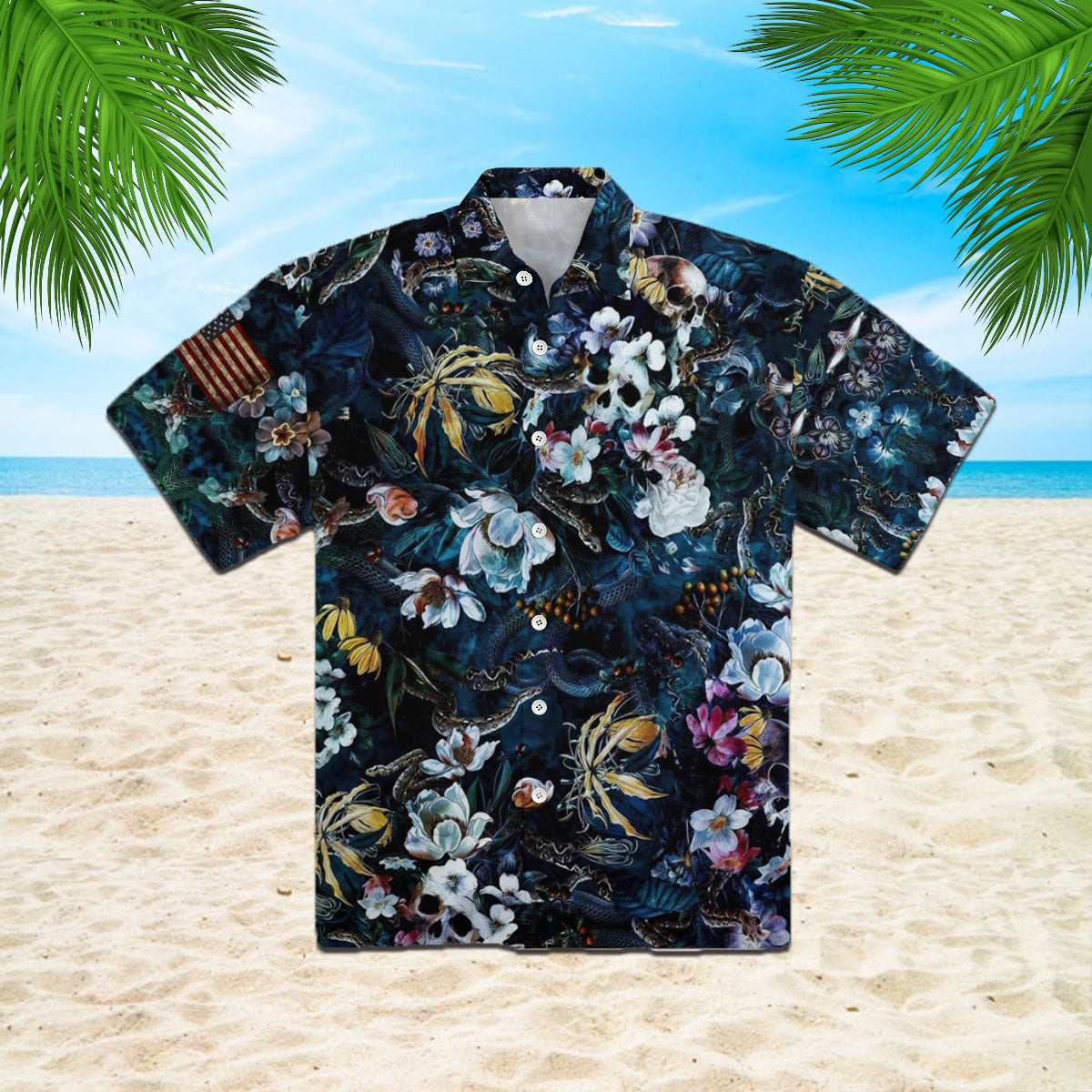 Floral Skull Hawaii Shirt For Men Women Ha21236