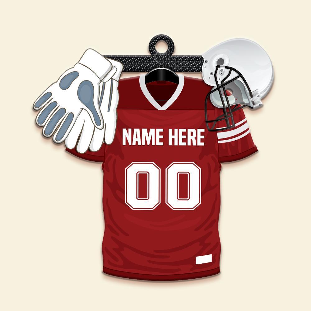 Football Uniform Personalized Flat Ornament Gift For Football Players