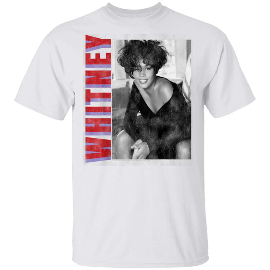 Whitney Houston Official Classic Photo Colour Text TShirt