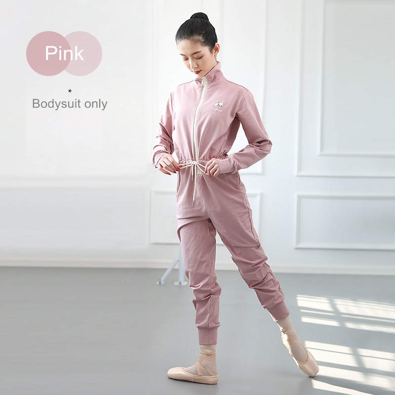 Ballet Warm-up Pants Autumn Winter Dance Jacket Adult Body Exercises Bodysuit Blue Pink Long Sleeve Overalls Women Body Top alx