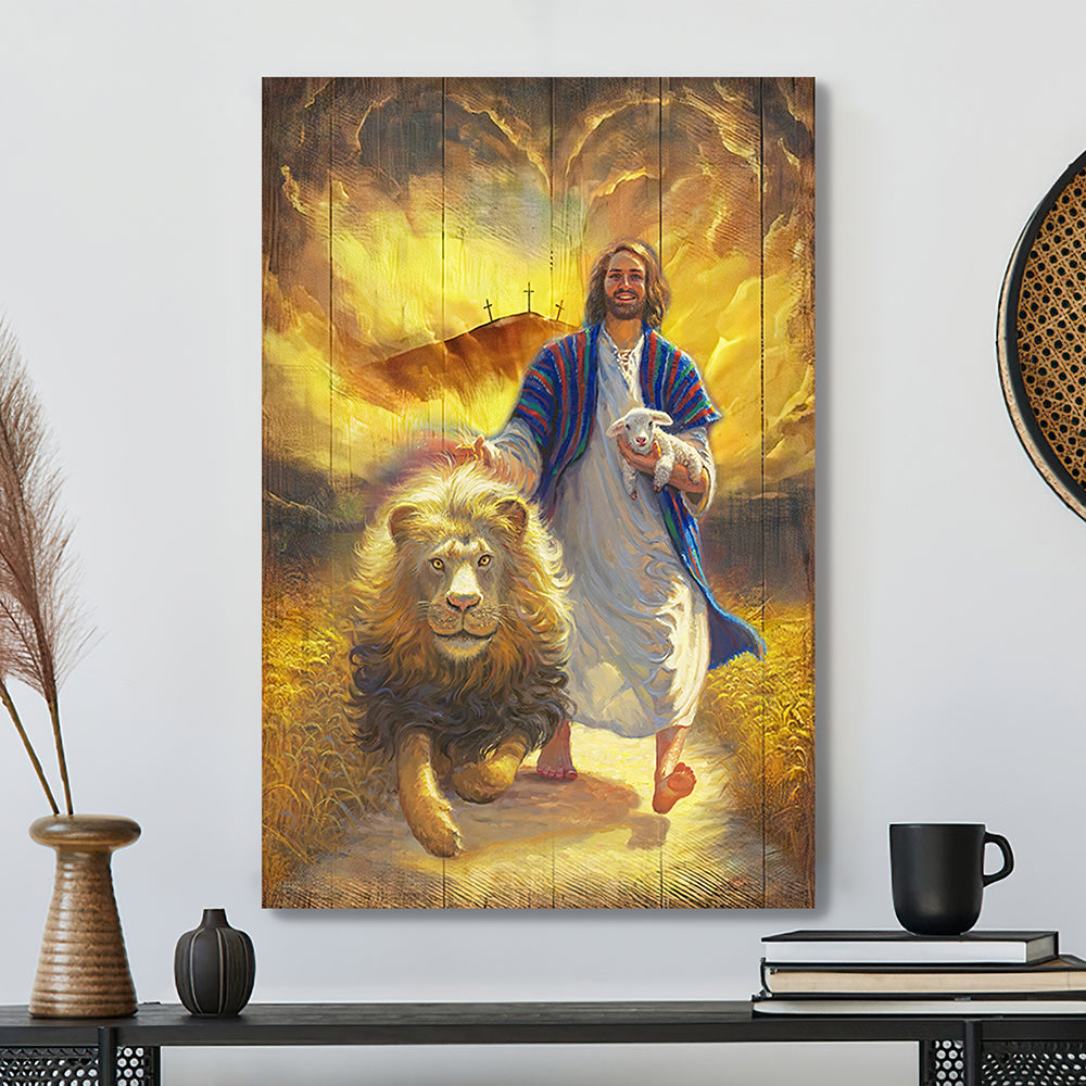 Scripture Wall Decor – Jesus Christ Poster – Christian Canvas Art – Jesus Lion Canvas Poster – Jesus Canvas – Ciaocustom