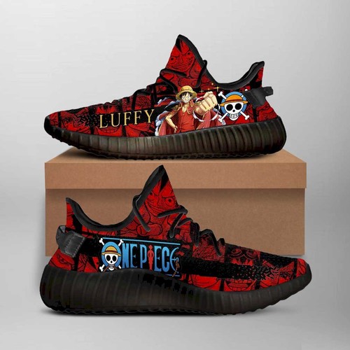 Best Luffy Yz Sneakers One Piece Anime Shoes Yeezy Sneakers Shoes