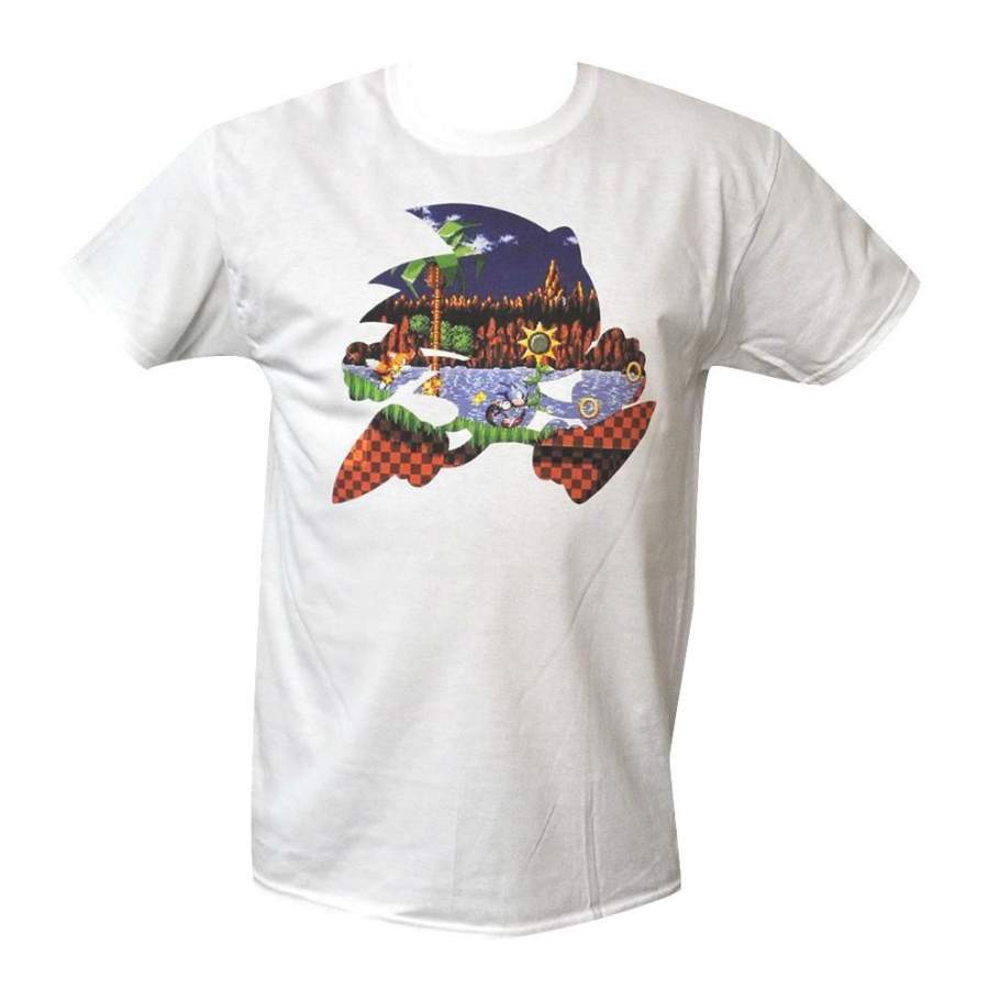 T Shirt Sonic The Hedgehog Mens White All Sizes S To 3Xl Sega Mega Drive Tails