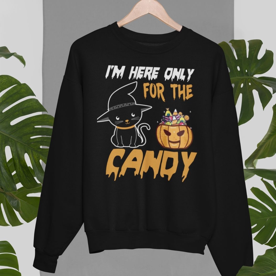 Halloween Black Cat Sweatshirt All Over Print Sweatshirt For Women Sweatshirt For Men