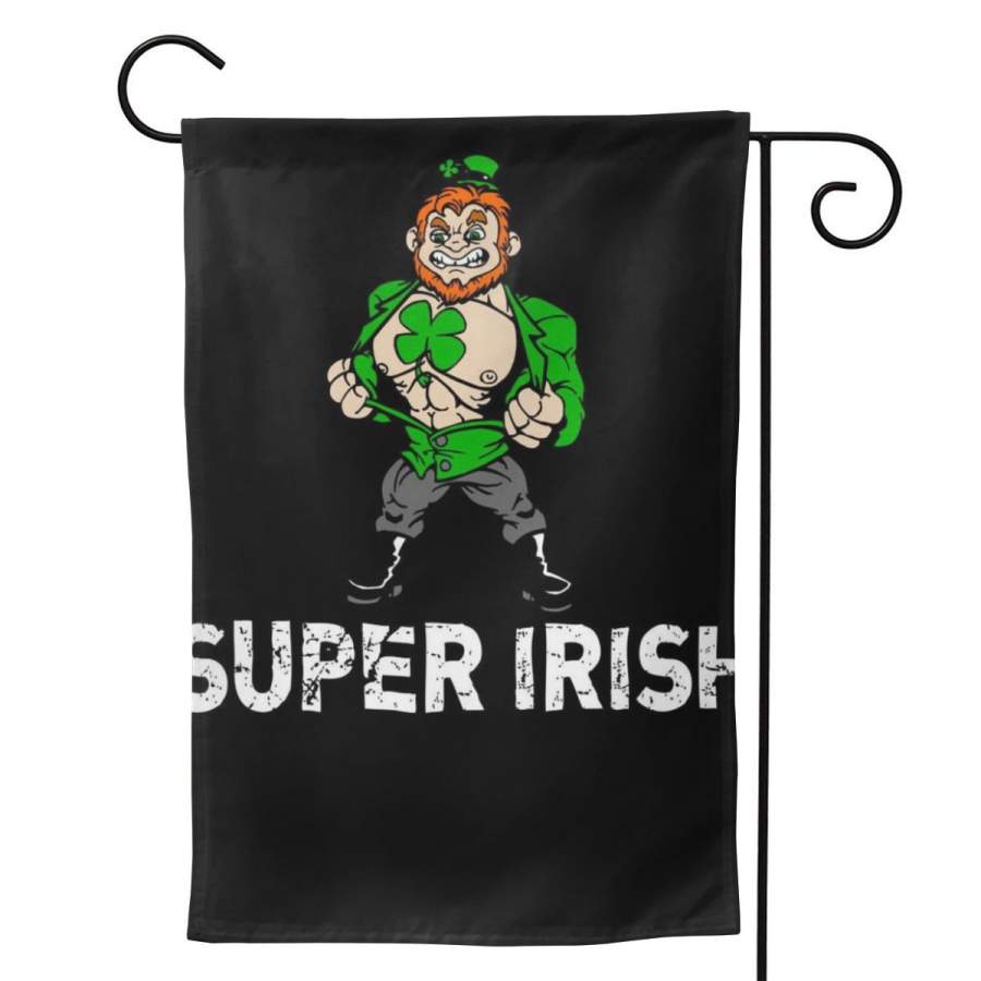 2 Pcs Garden Flag Super Irish Cloverleaf St. Patrick’s Day Horizontal Poster 12.5″x18″ -Mothers Day, Birthday Gifts for Mom, Dad, Wife, Husband, Daughters, Grandma, Friends